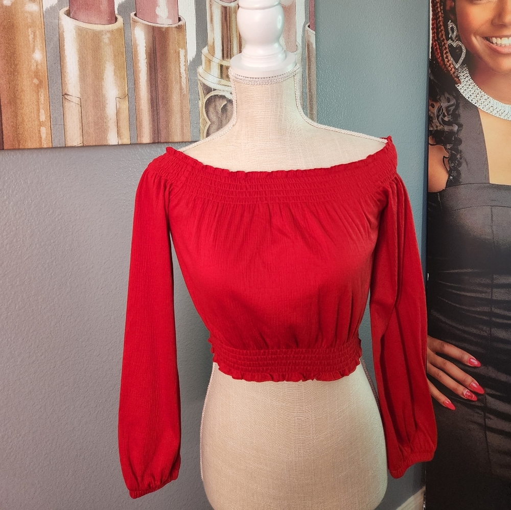Divided H&M,  XS, red crop top